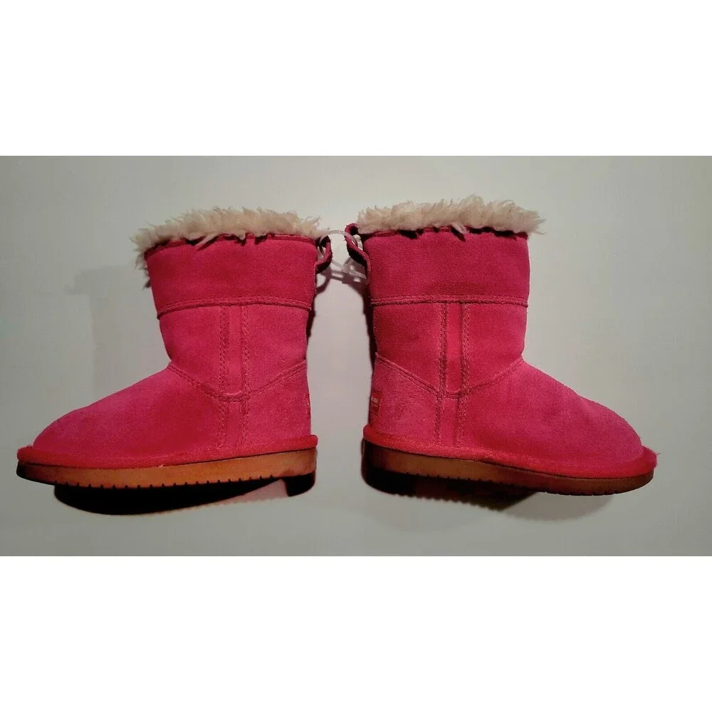 Koolaburra by UGG SIZE US 7 Toddler Aribel Short Pink Suede FUR (NO BOX)